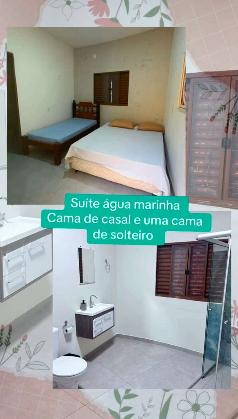 Suite Agua Marinha Casa Rosada - Estancia Rubi