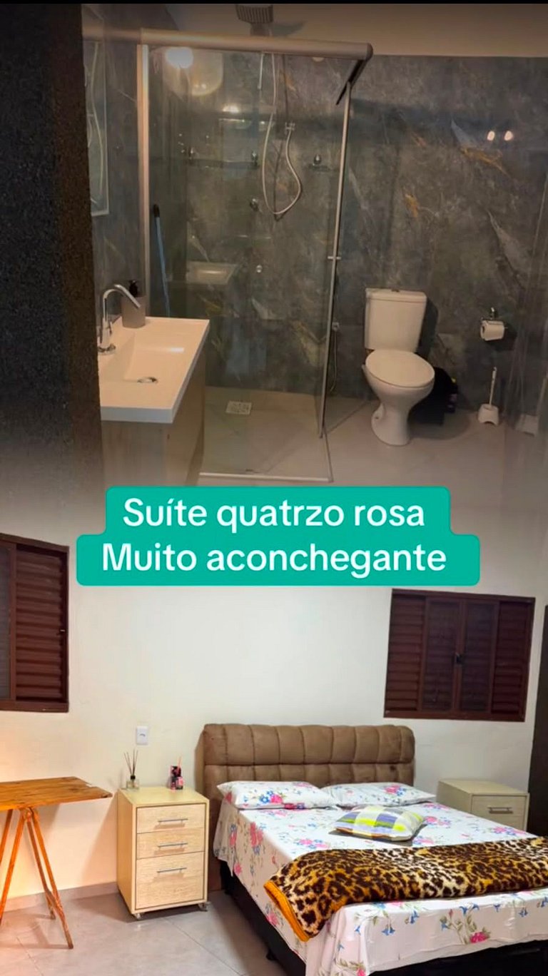 Suite Quartzo Rosa Casa Rosada - Estancia Rubi